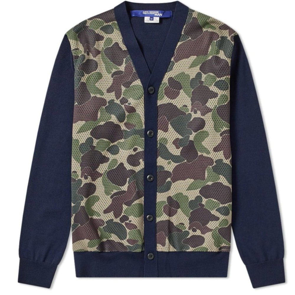 junya watanabe comme des garçons camoflauge cardigan